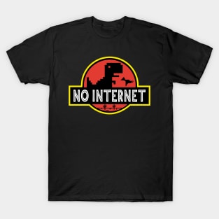 No Internet Dino T-Shirt